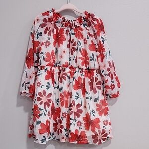 Floral Red Kids Top